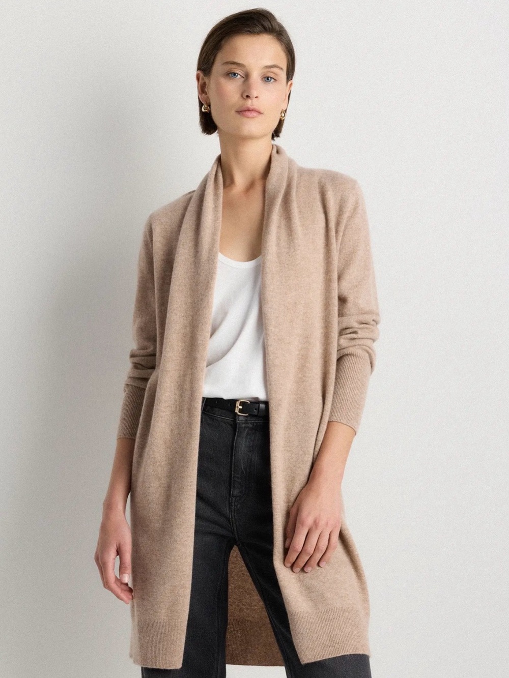 Mongolian Cashmere Duster Cardigan Sweater